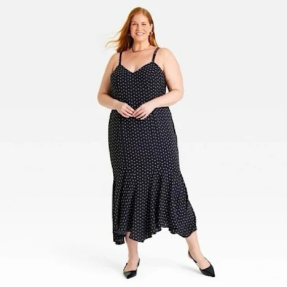 NWT 2X Ava & viv floral print Dress - Picture 1 of 3